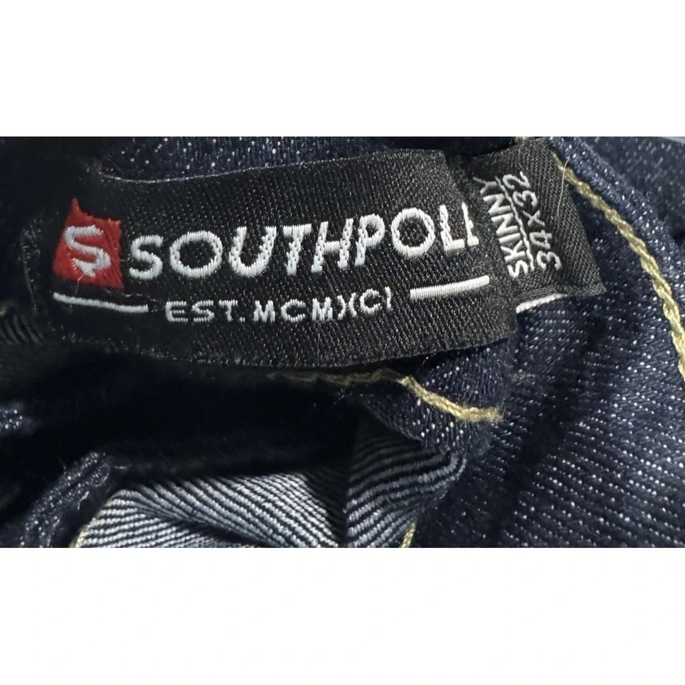 Southpole Jeans Men 34x32 Dark Blue‎ Straight Denim